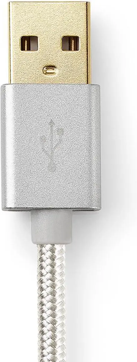 Nedis Lightning Kabel USB-A 2.0 2m - Aluminium