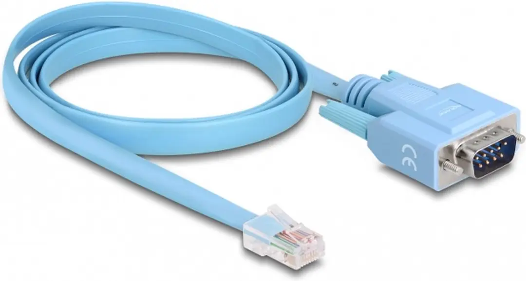 Delock RS-232 DB9 naar RJ45 Adapter - 1m - Blauw