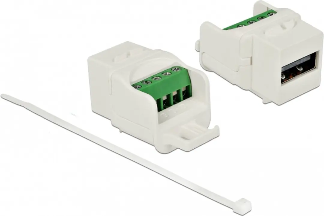 USB-A - terminal block Keystone module | USB2.0 | wit