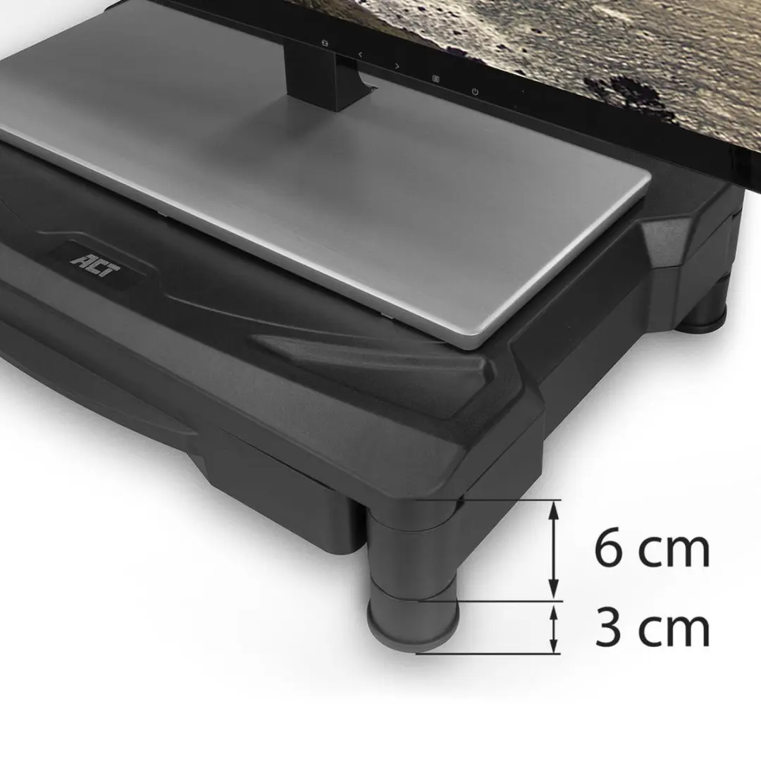 ACT AC8210 Monitorstandaard 32" - Ultra Wide - 10kg - Zwart - afbeelding 6 van 6