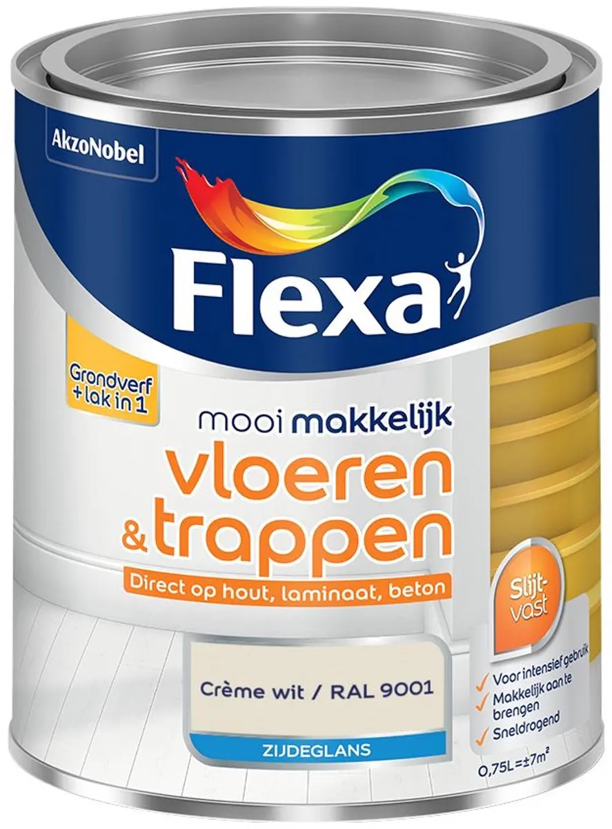 Flexa Mengverf Zijdeglans Crème Wit 750ml