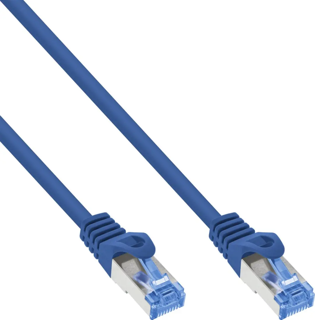 InLine® patchkabel, Cat.6A, S/FTP, TPE (LSZH), CCA, blauw, 5m