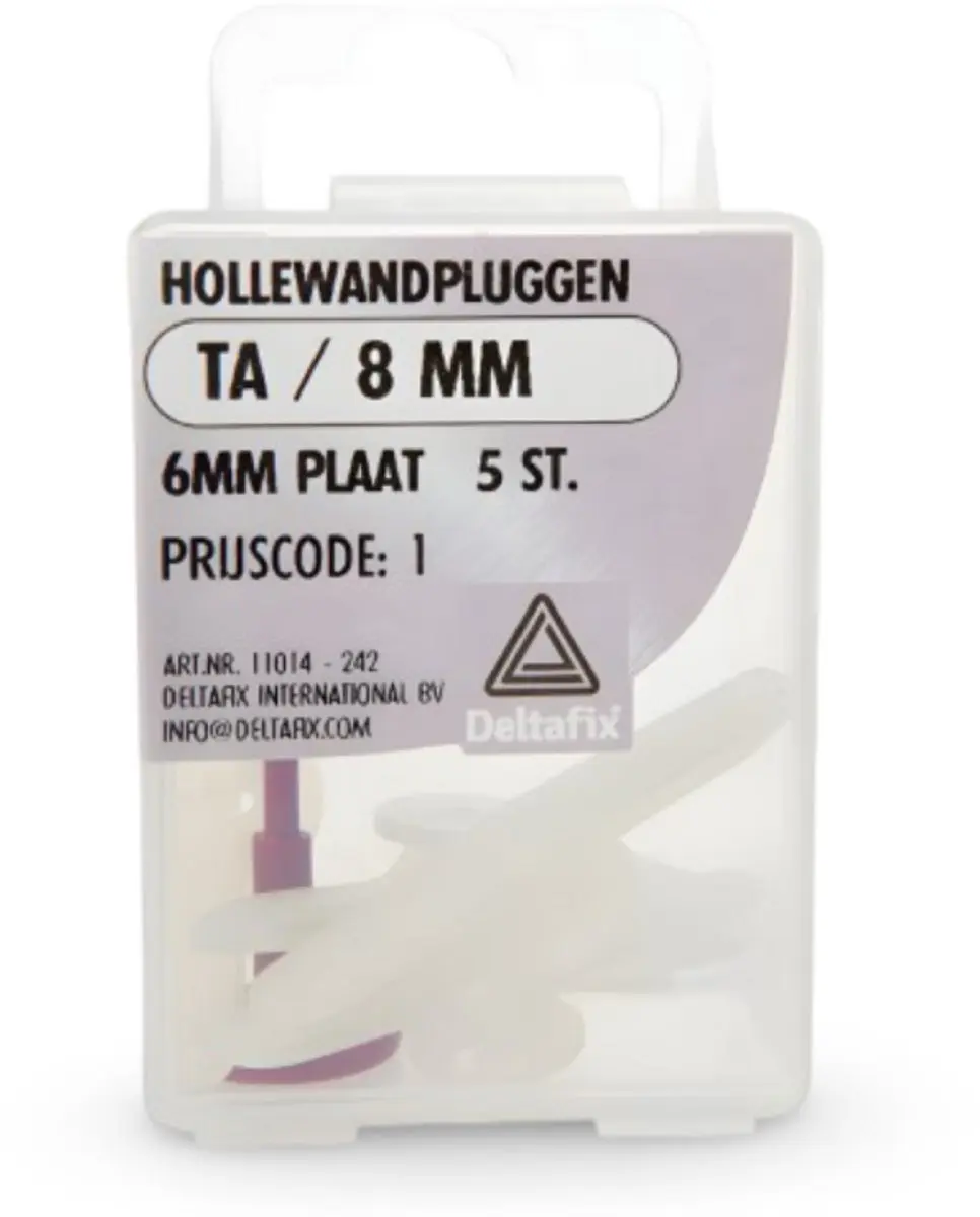 Deltafix Hollewandplug td 8mm - 25 Stuks