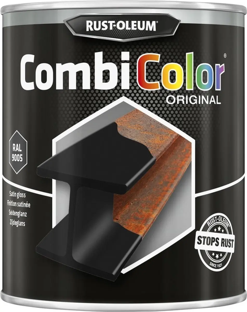 Rust-Oleum Combi Color Zijdeglans Zwart 750ml