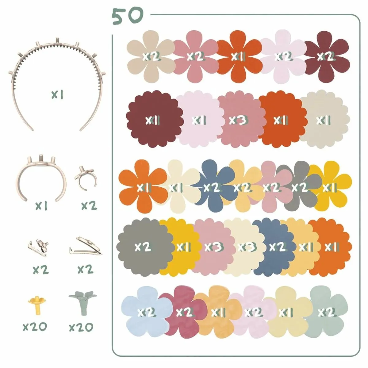 Smoby Bloemensieraden Navulset - Multi kleuren