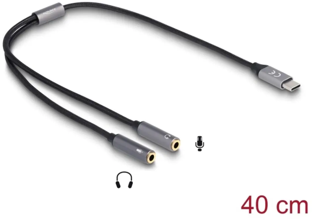 Delock USB-C Headsetadapter 24 Bit/96 kHz
