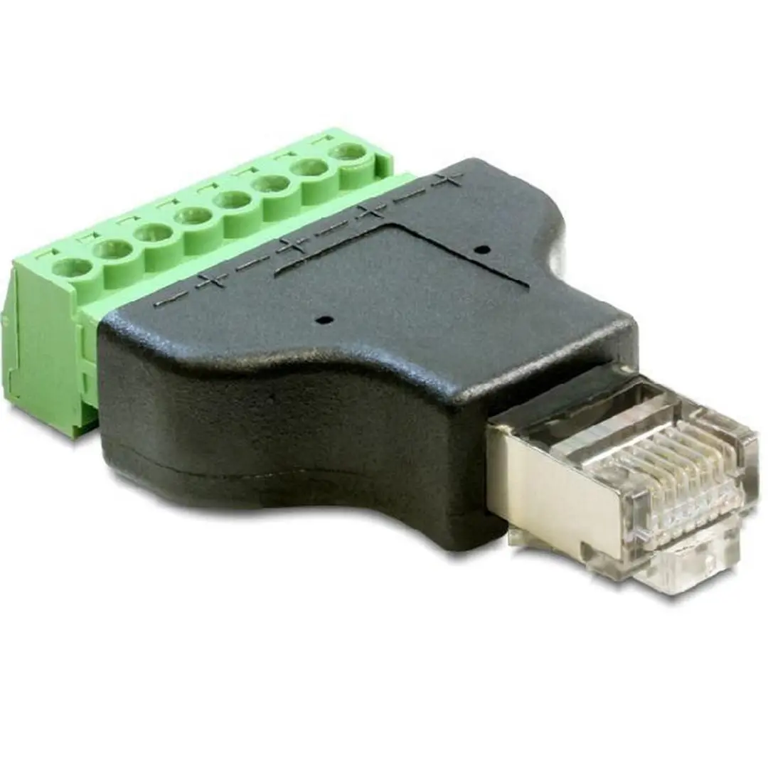Goobay RJ45 Schroefconnector CAT5e/CAT6 - Zwart