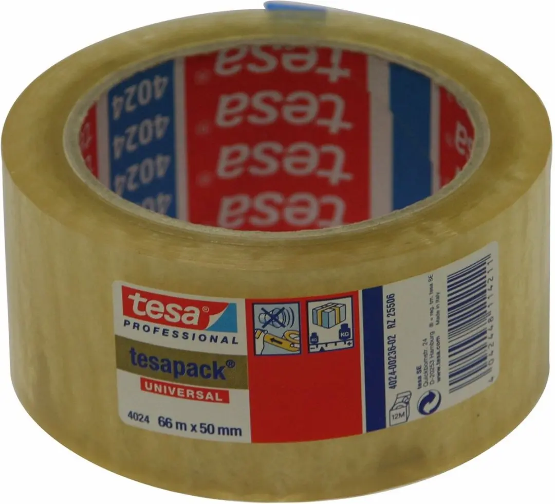Tesa 04024 Dozensluittape 50mm x 66m - Transparant