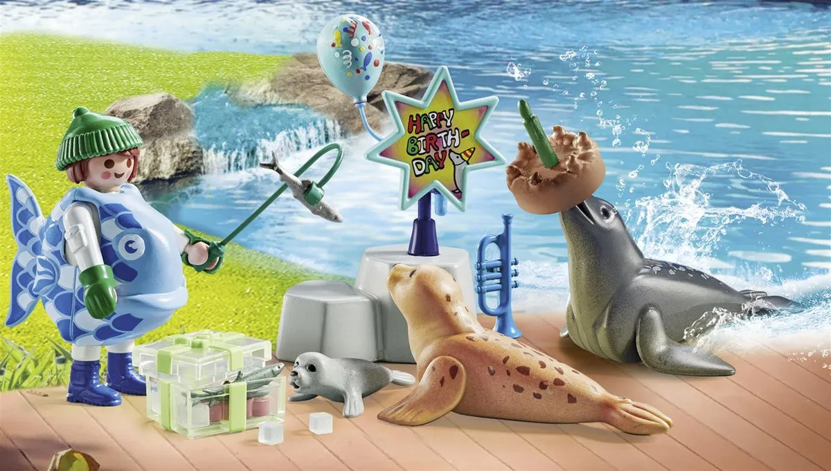 Playmobil Dieren Voeren Gift Set 71448 - Blauw