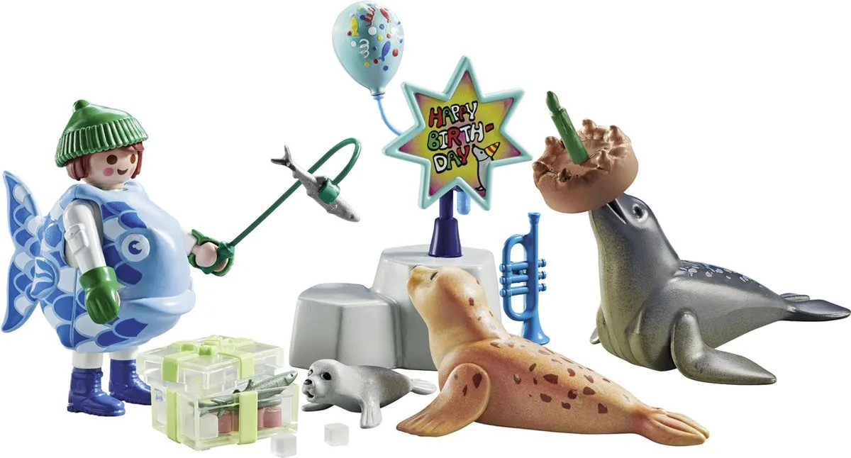 Playmobil Dieren Voeren Gift Set 71448 - Blauw