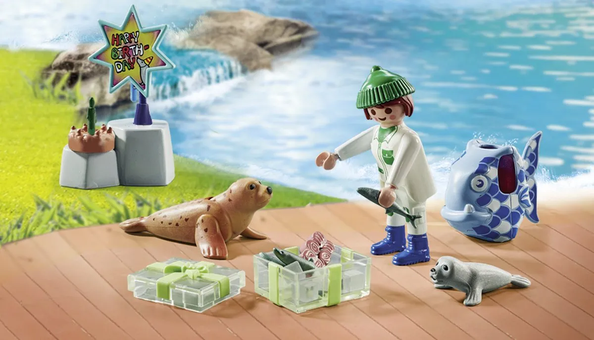 Playmobil Dieren Voeren Gift Set 71448 - Blauw