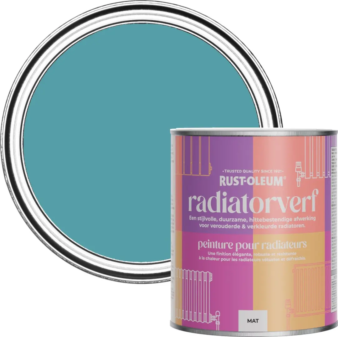 Rust-Oleum Blauwe Radiatorverf Petrol 750ml