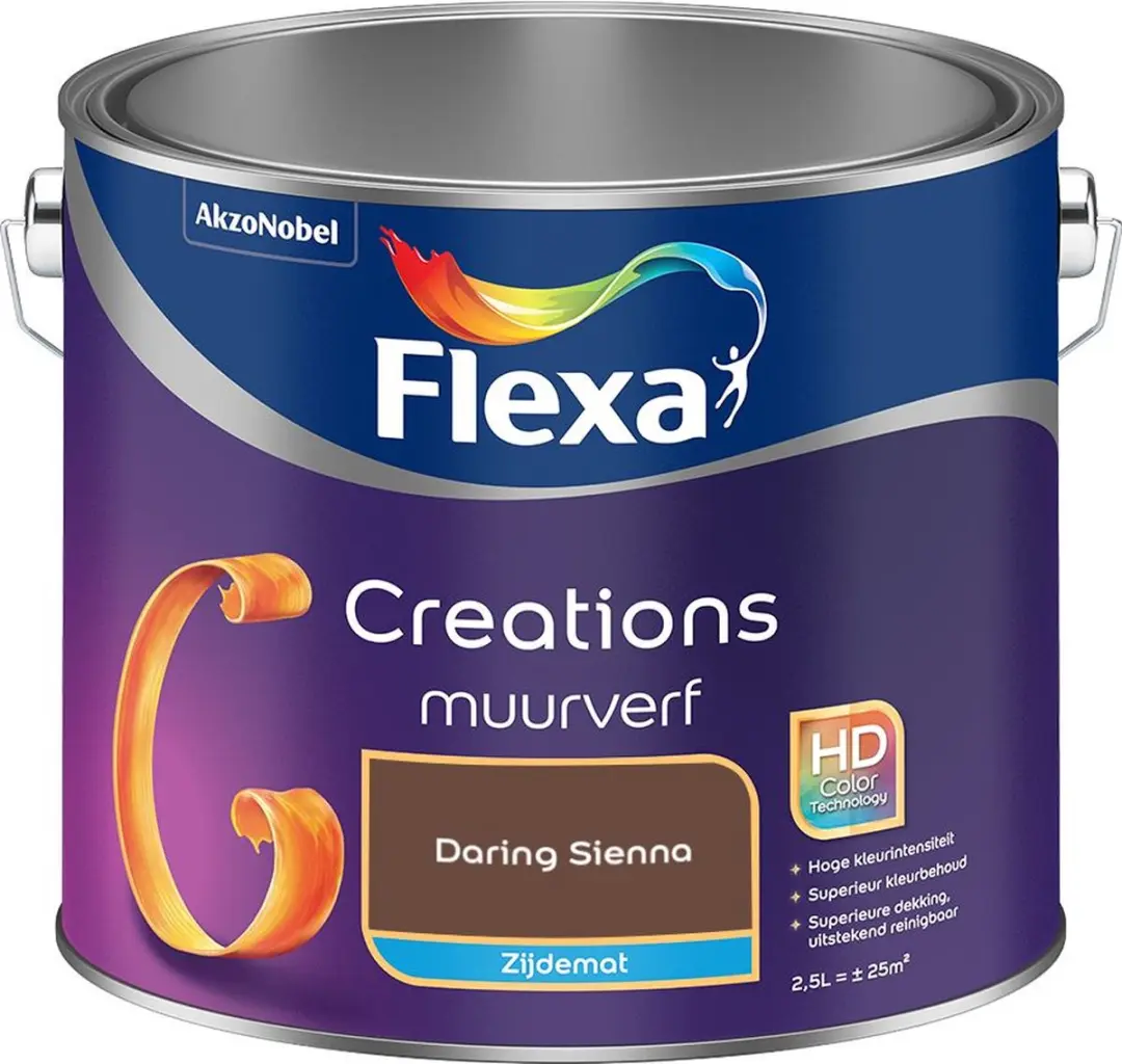 Flexa Creations Muurverf Zijdemat Daring Sienna 2,5L