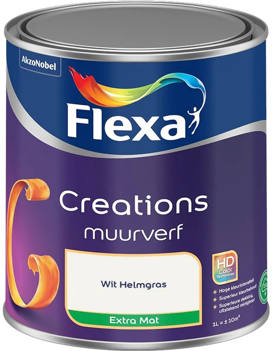 Flexa Creations Muurverf Extra Mat Wit Helmgras 1L