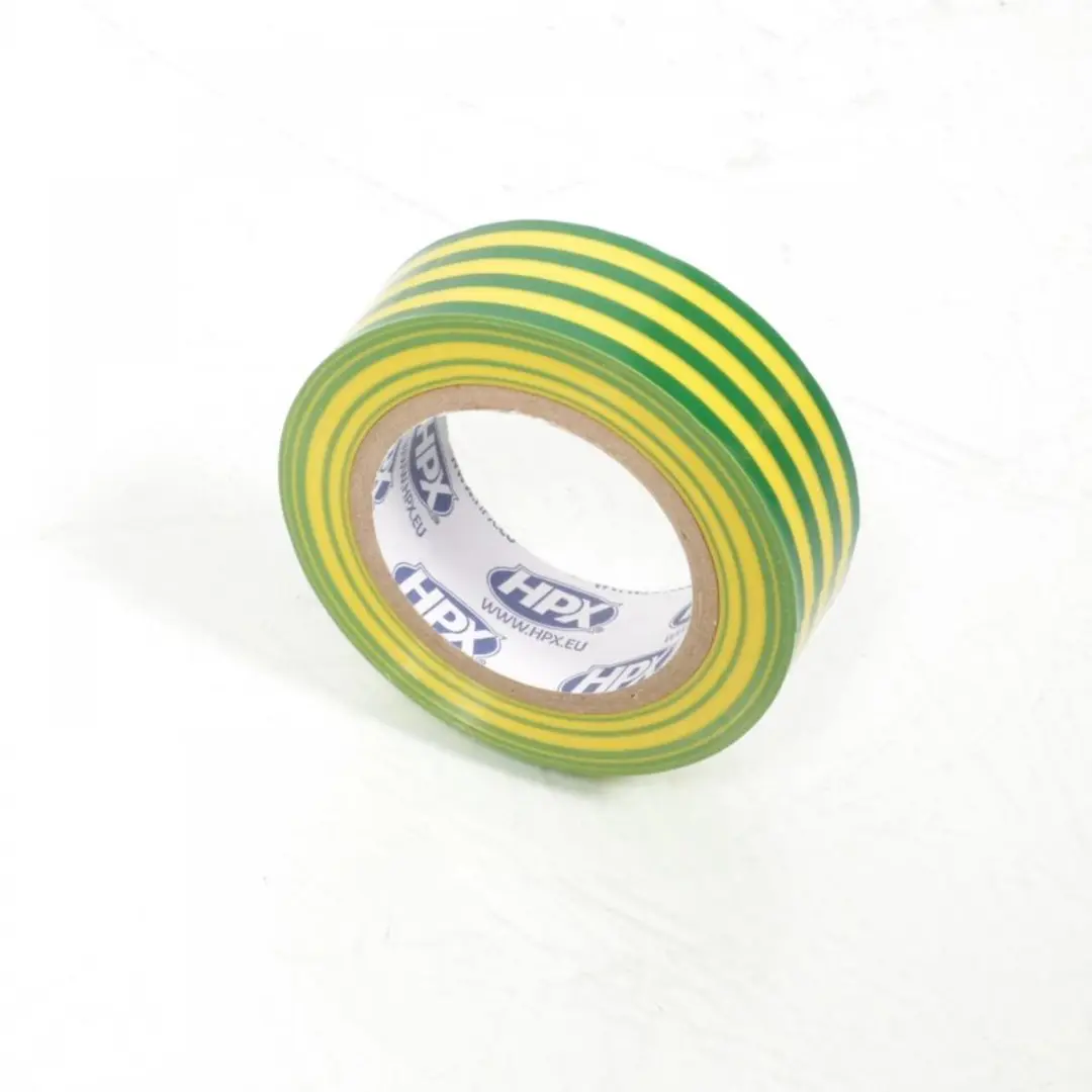 HPX PVC Isolatietape Geel/ Groen 19mm x 10m