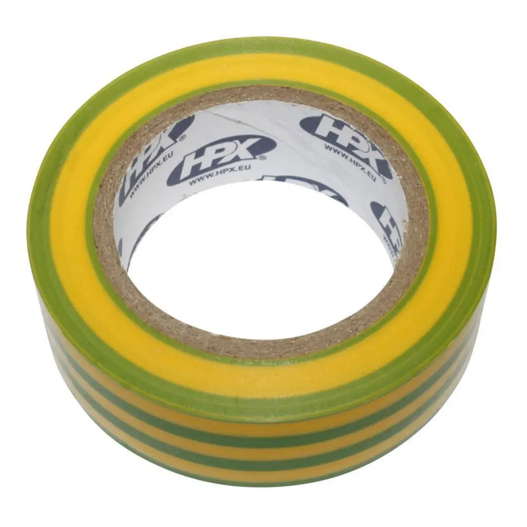 HPX PVC Isolatietape Geel/ Groen 19mm x 10m