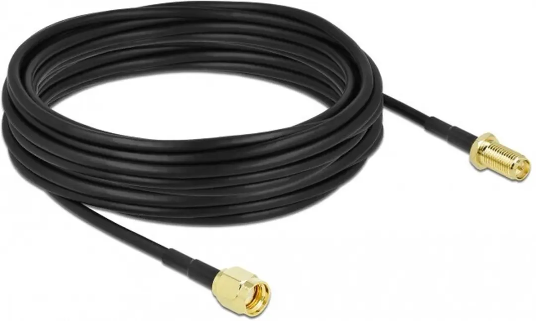 Delock Antennekabel RP-SMA naar RP-SMA 10m - Zwart