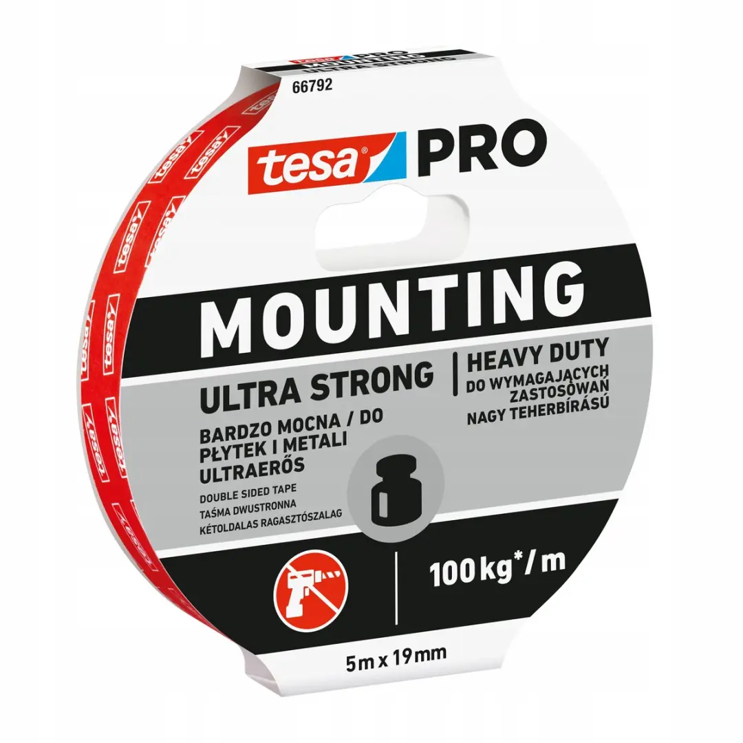 Tesa PRO Mounting Ultra Strong Montagetape 5m x 19mm