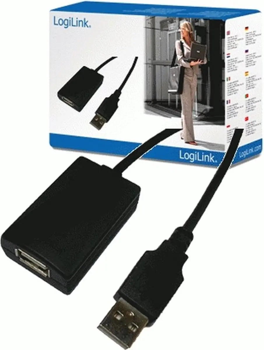 Logilink USB 2.0 Repeater UA0001 - 5m - Zwart
