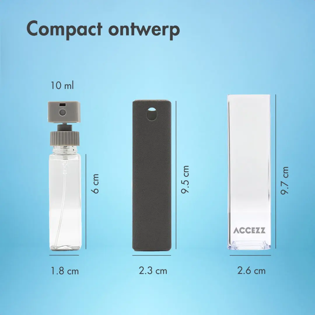 Accezz 2-in-1 Schermreiniger Spray - Grijs