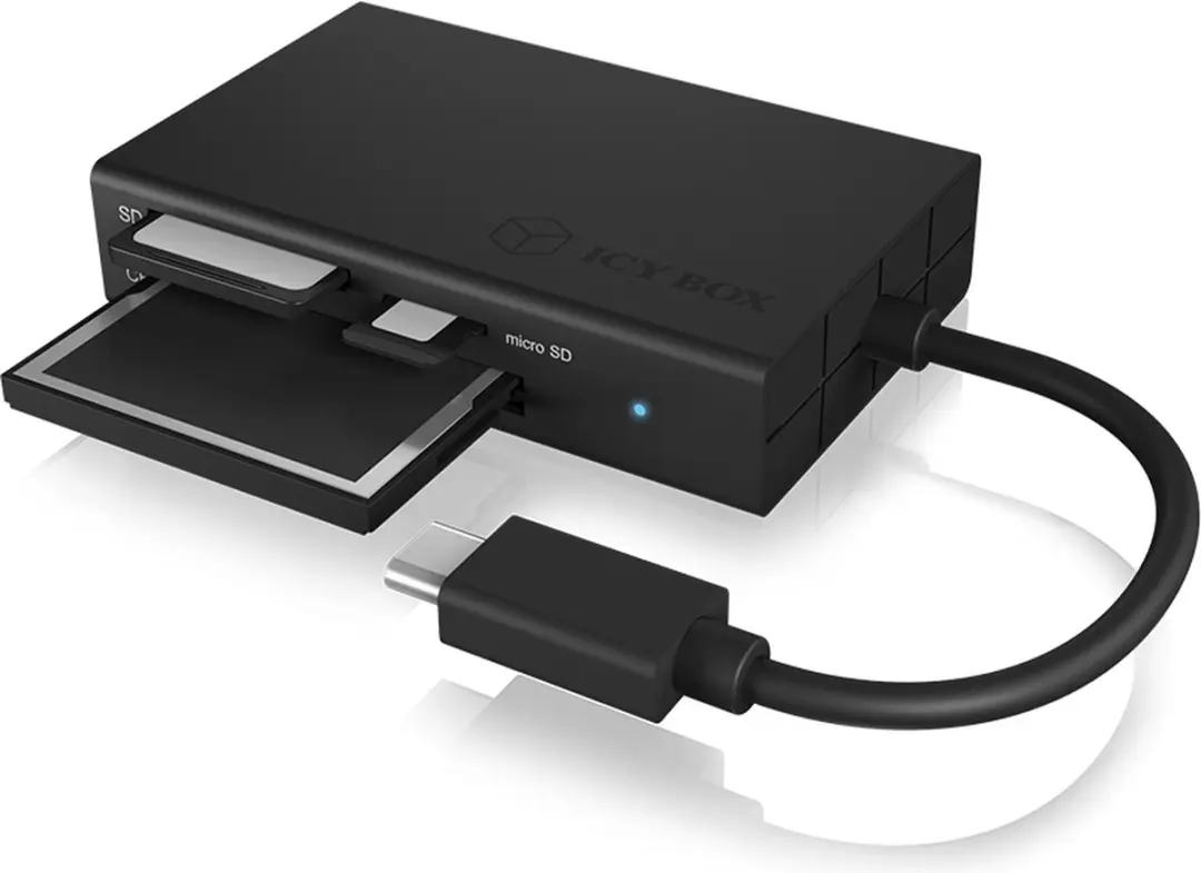 Icy Box IB-CR401-C3 Geheugenkaartlezer USB-C - Antraciet