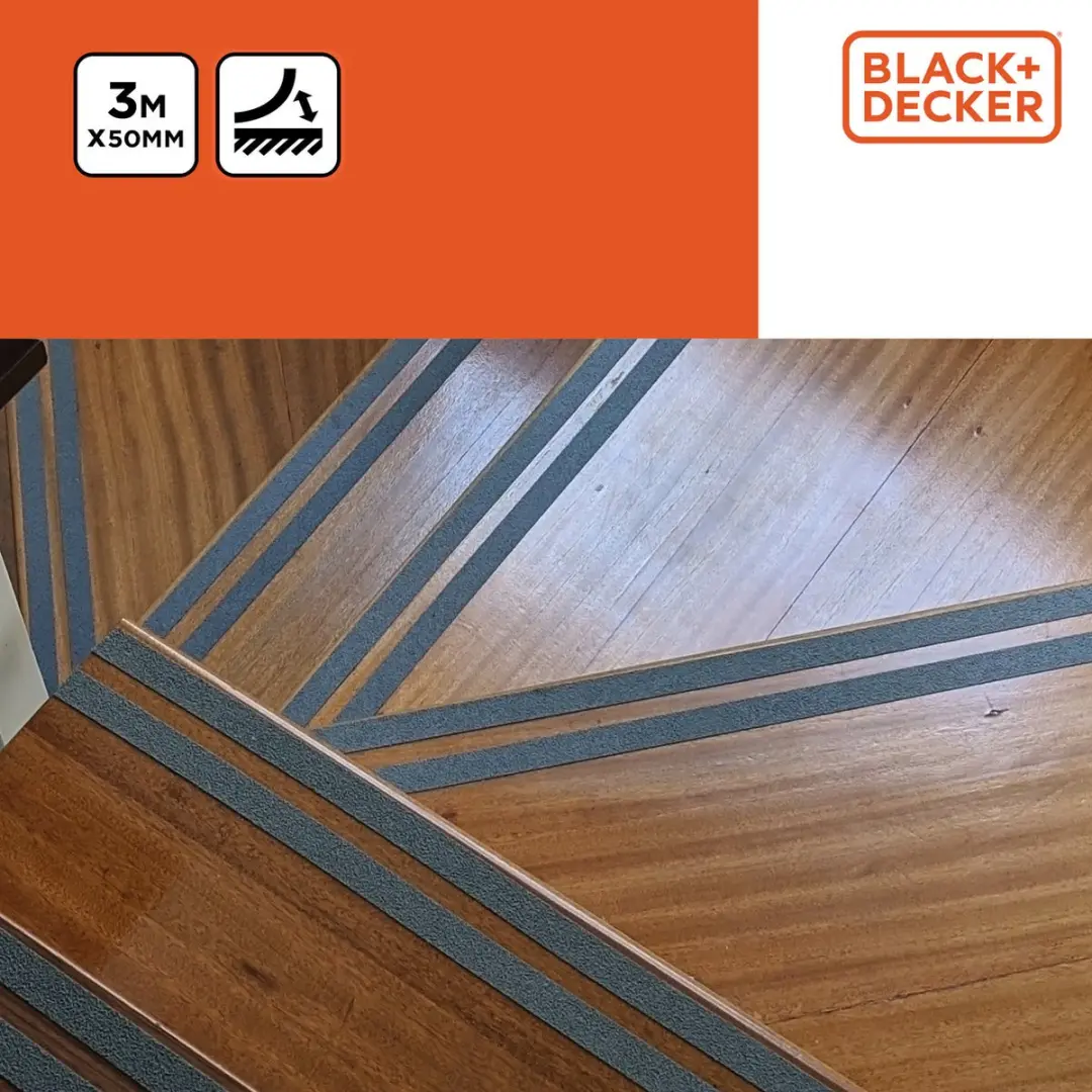 BLACK+DECKER Antisliptape 2x - 50mm x 3m - Zwart