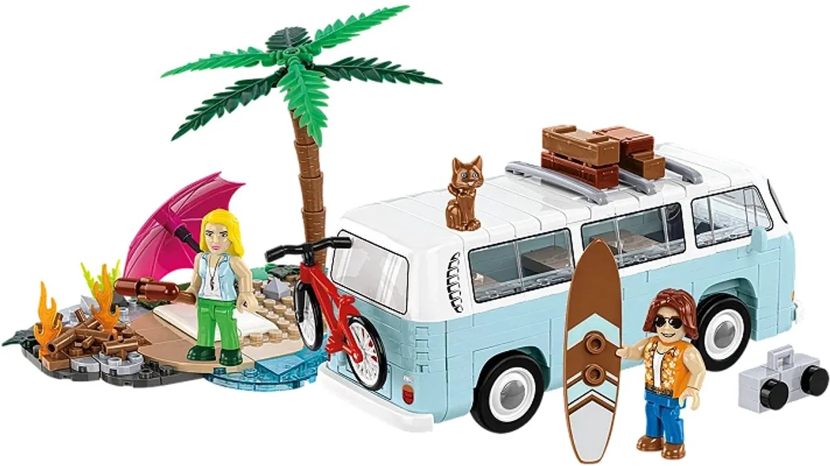 Cobi Volkswagen T2A Stationwagen 1:35 - 292 Onderdelen - Meerkleurig - afbeelding 6 van 6