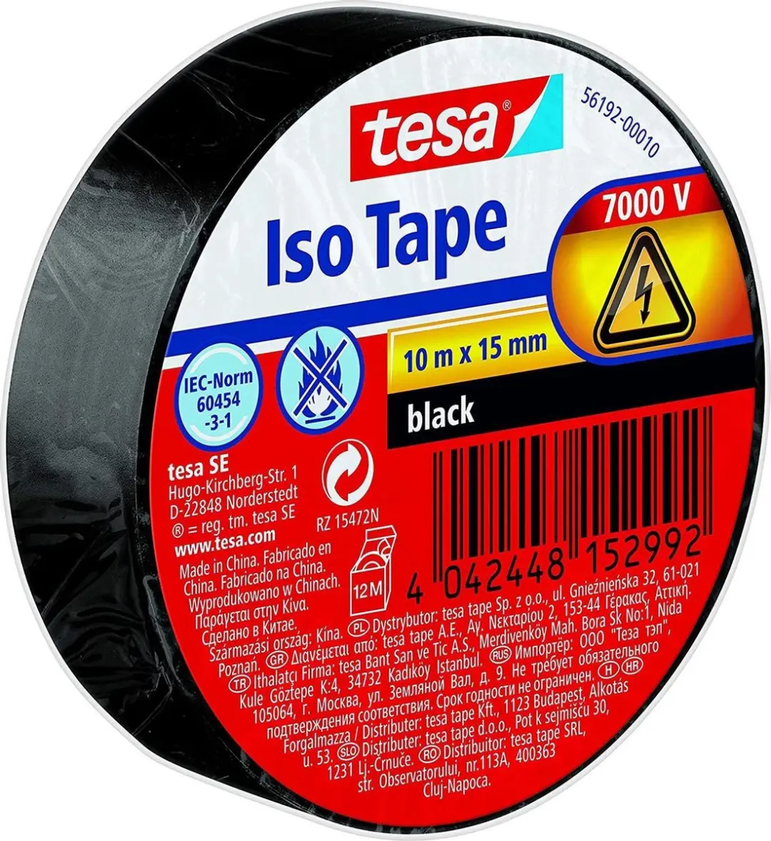 Tesa 56192-00010-22 Isolatietape Zwart