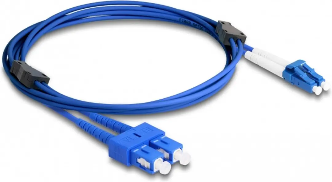 Delock LC Duplex naar SC Duplex OS2 2m - Blauw