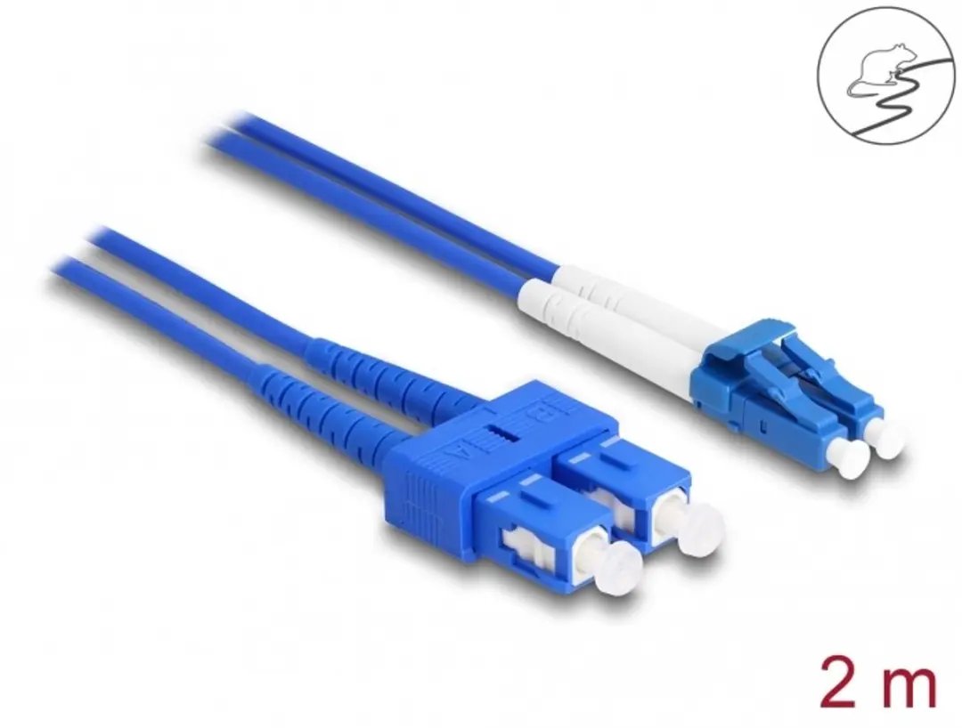 Delock LC Duplex naar SC Duplex OS2 2m