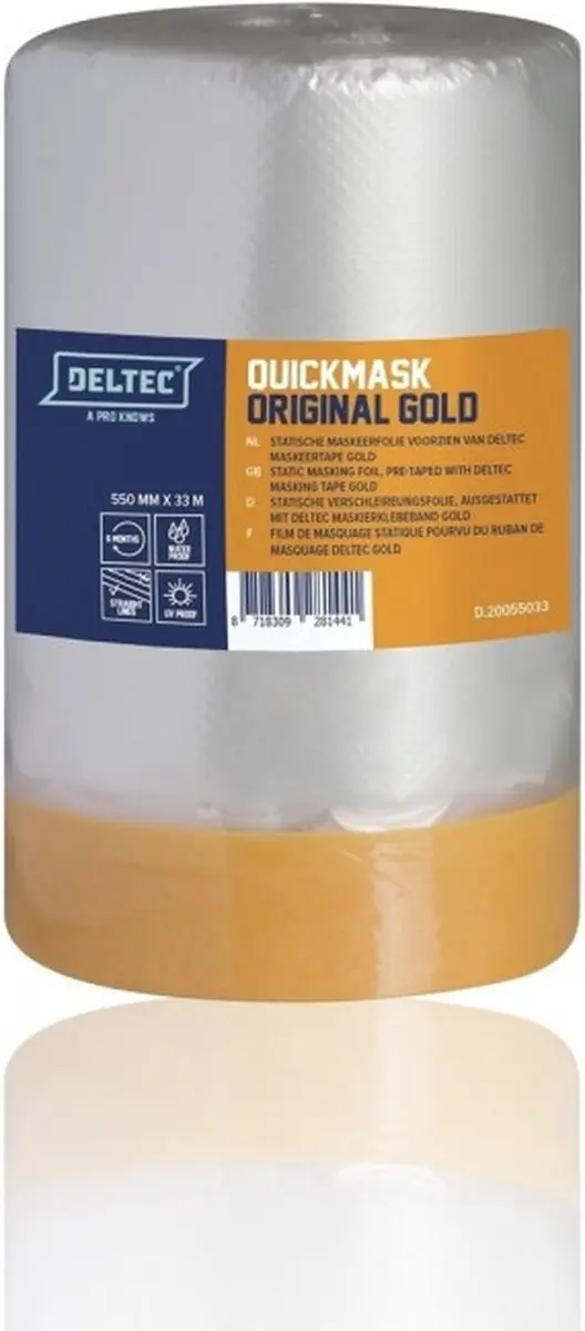 Deltec Quickmask Gold Afdekfolie 550mm x 33m