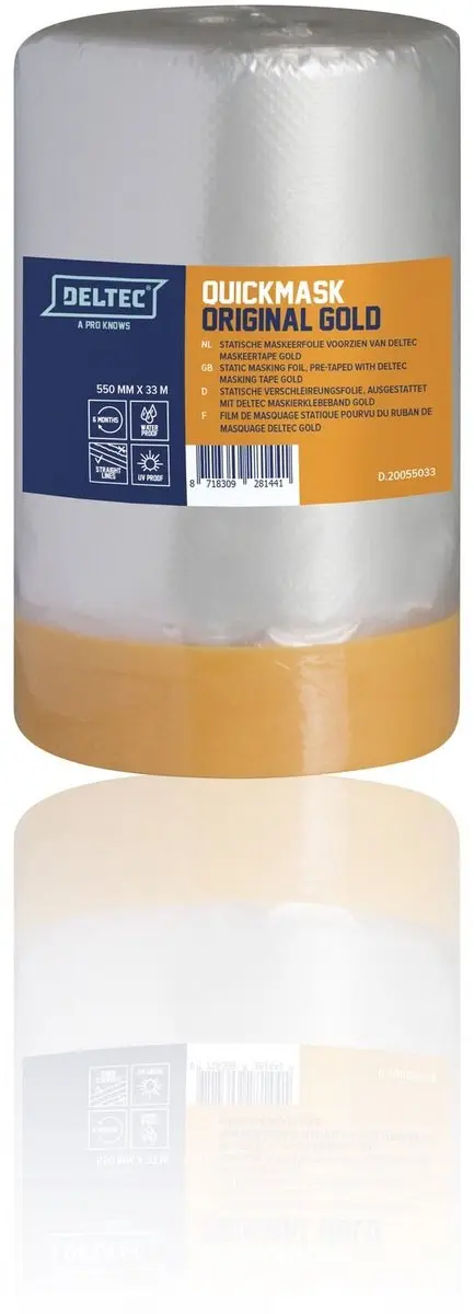 Deltec Quickmask Gold Afdekfolie 550mm x 33m