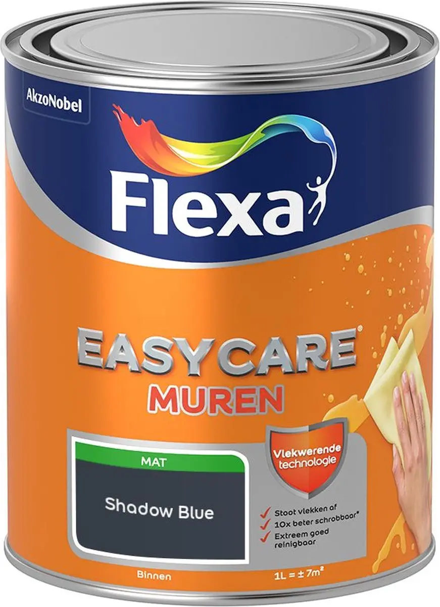 Flexa Easycare Muren Shadow Blue Mengverf 1L
