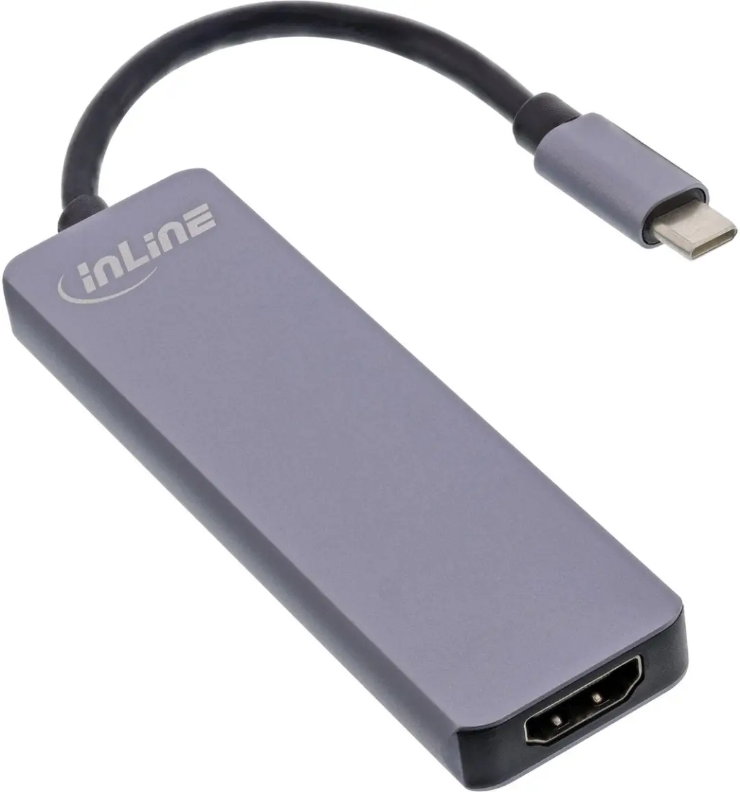 InLine USB-C naar HDMI 4K 30Hz Adapter - Grijs