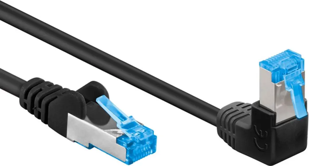 Goobay S/FTP CAT6a Netwerkkabel 10Gb - 0,5m - Zwart - 10 Stuks