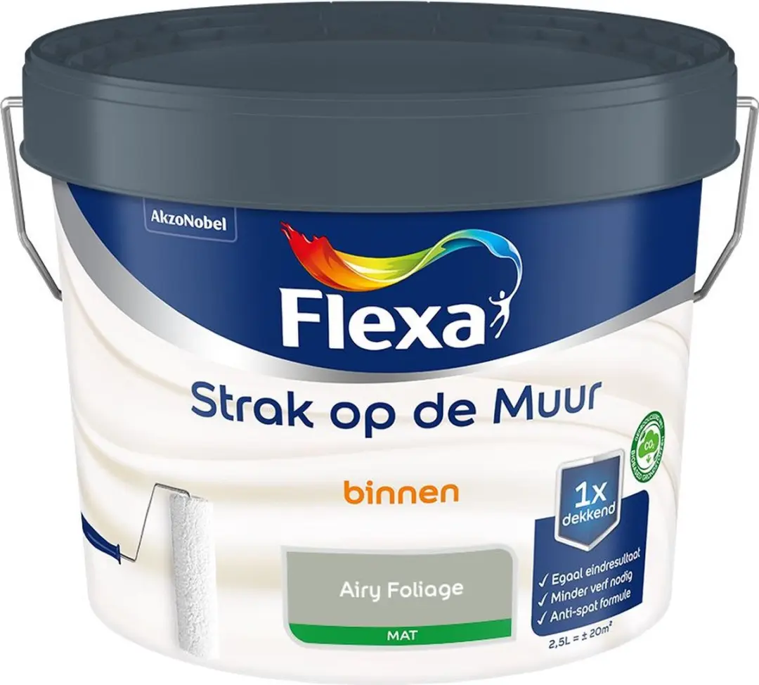Flexa Strak Op De Muur Binnen Mat Airy Foliage Mengverf 2,5L