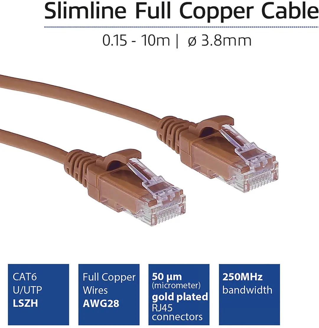 ACT Bruine LSZH CAT6 Patchkabel 7m - DC9207