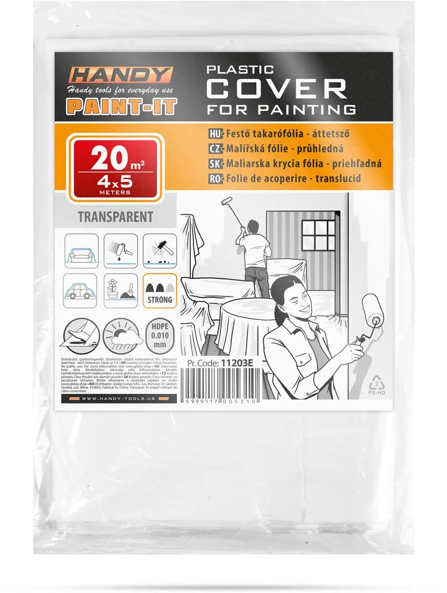 Handy Afdekfolie HDPE 10 Micron 4x5m