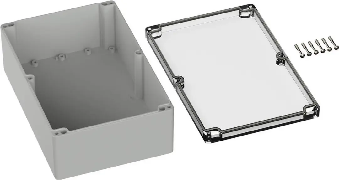 Tru Components TC-9065548 Outdoorbehuizing - 240x160x90mm Polycarbonaat Grijs-wit