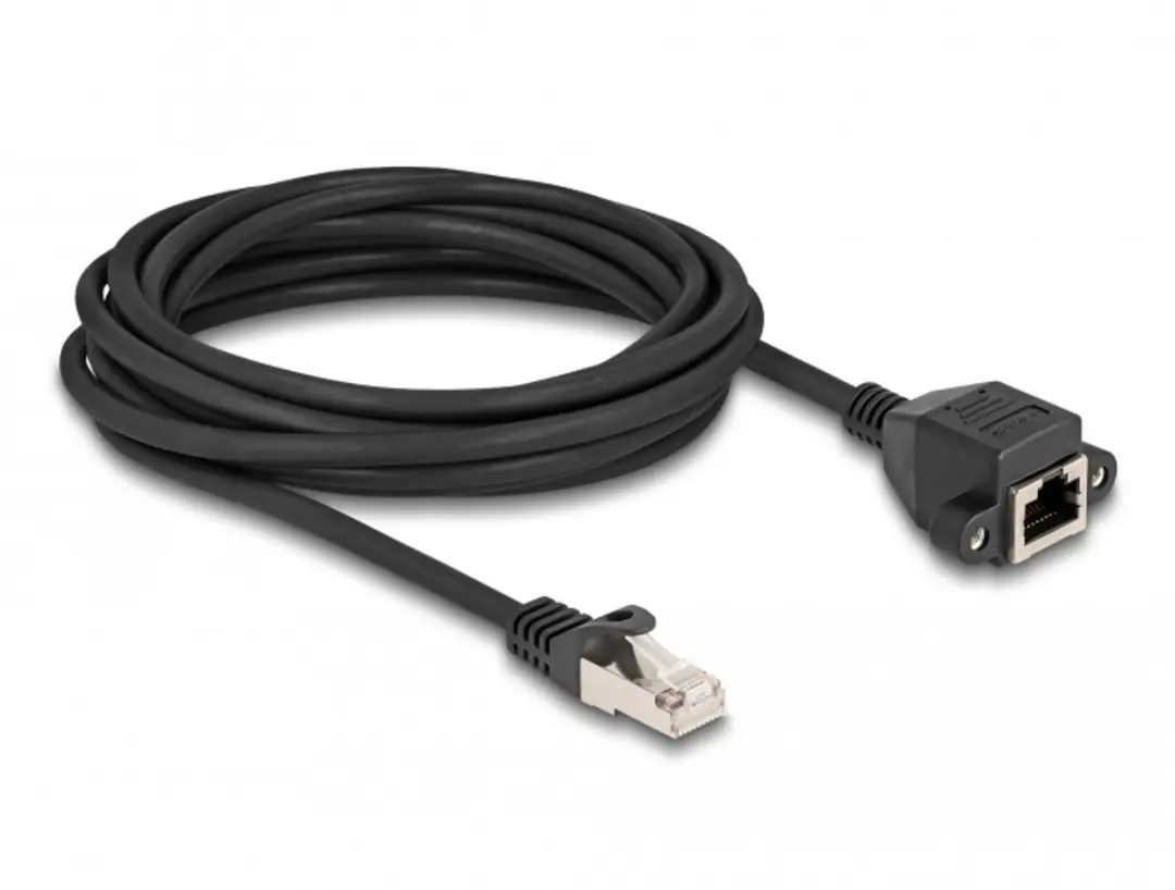 Delock RJ50 Kabel male-female S/FTP 5m - Zwart