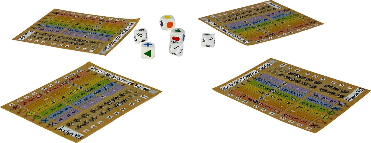 999 Games Lost Cities Roll & Write Dobbelspel - Multikleur