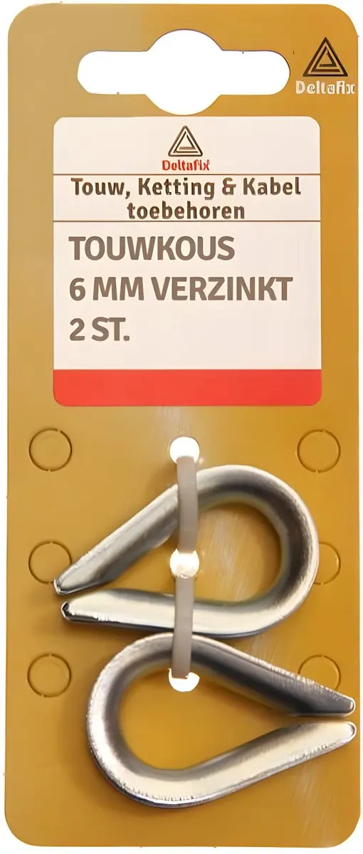 Deltafix Touwkous 6mm Verzinkt