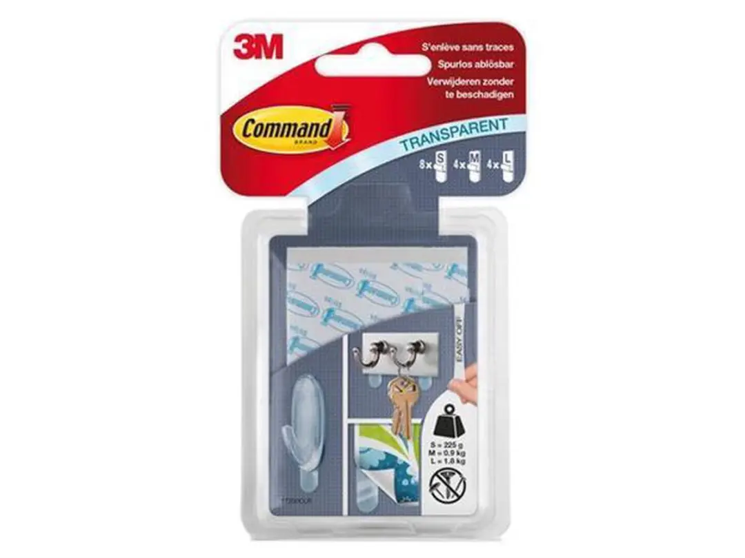 3M Command Strips 16 Stuks - Transparant