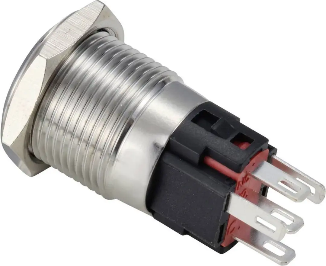 Tru Components TC-12647404 Drukschakelaar 250V/AC 3A - Blauw