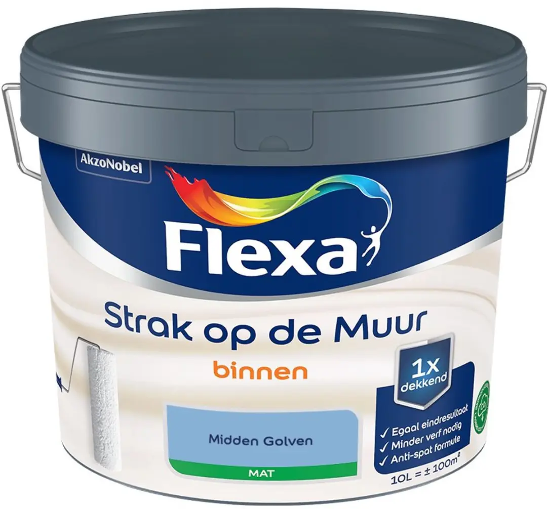 Flexa Strak Op De Muur Binnen Mat Midden Golven Mengverf 10L