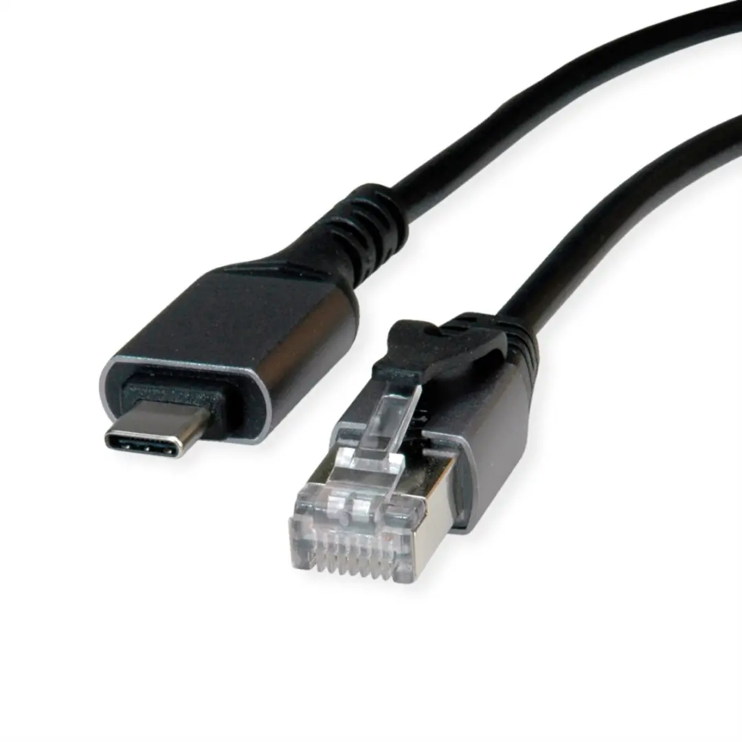 Value USB3.0 CAT6 USB-C naar RJ45 LAN Kabel - 3m - Zwart