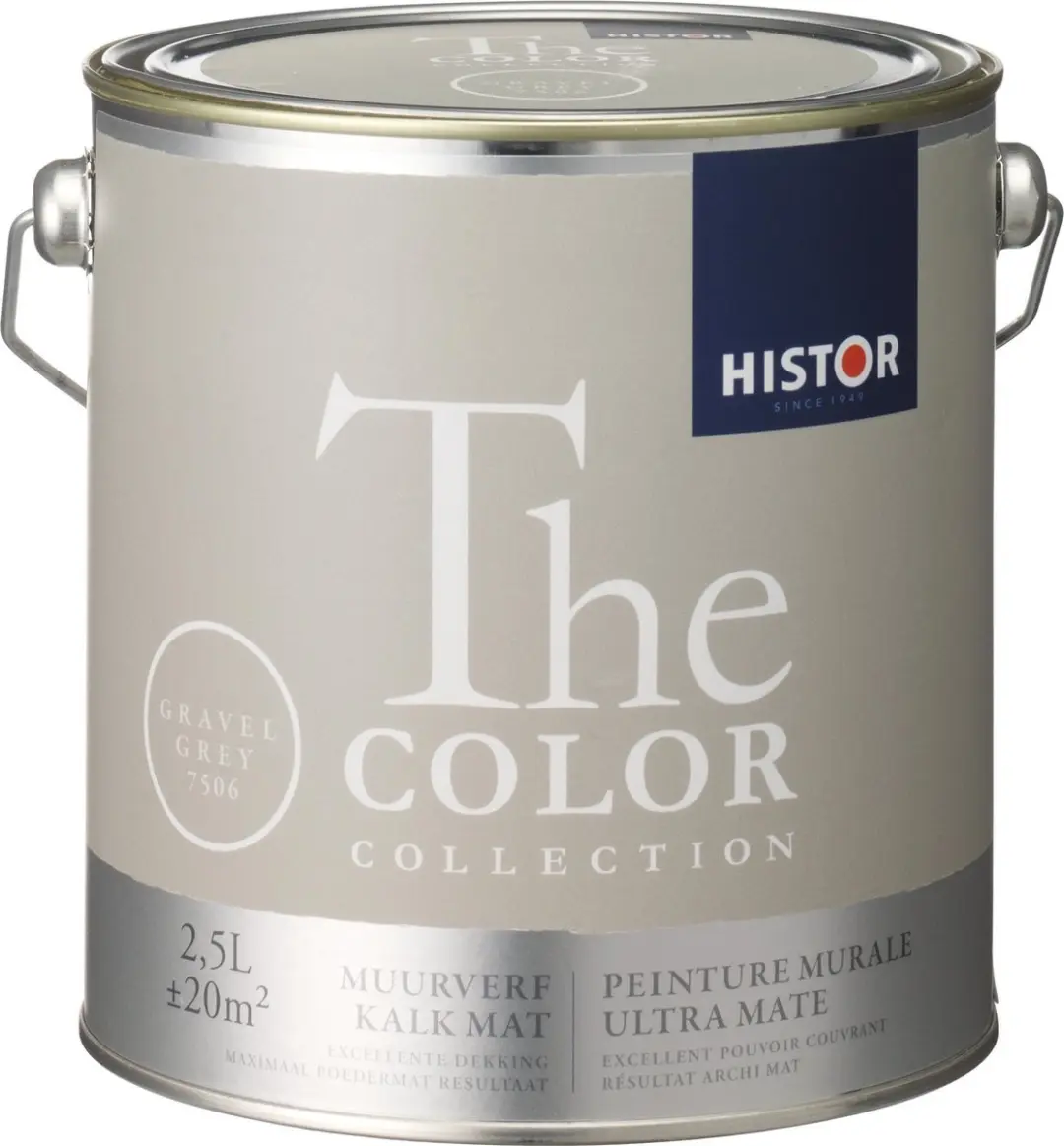 Histor The Color Collection Muurverf Gravel Grey 2,5L