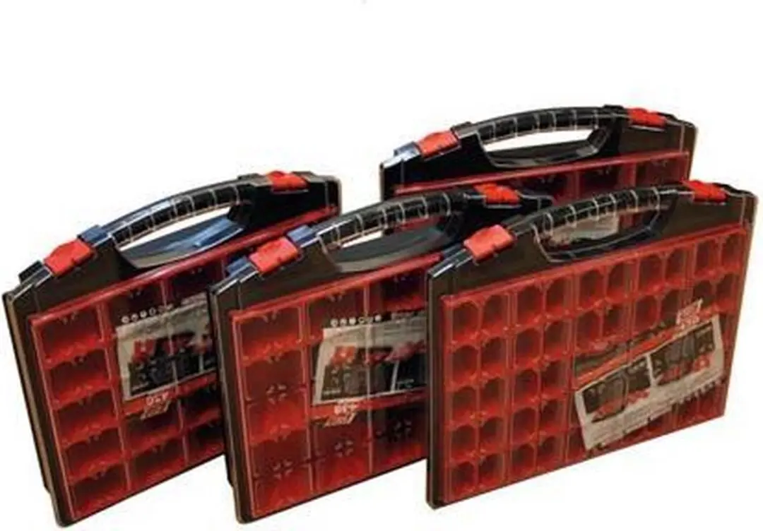 TAYG Sorteerdoos 430x370x55mm - 25 Vakken - Zwart/Rood