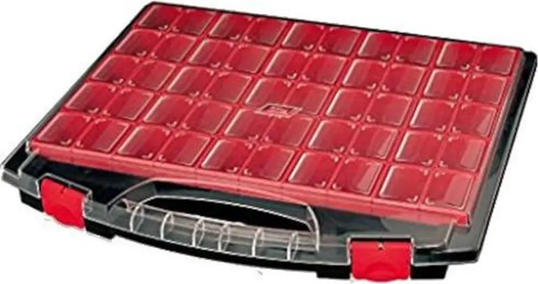 TAYG Sorteerdoos 430x370x55mm - 25 Vakken - Zwart/Rood