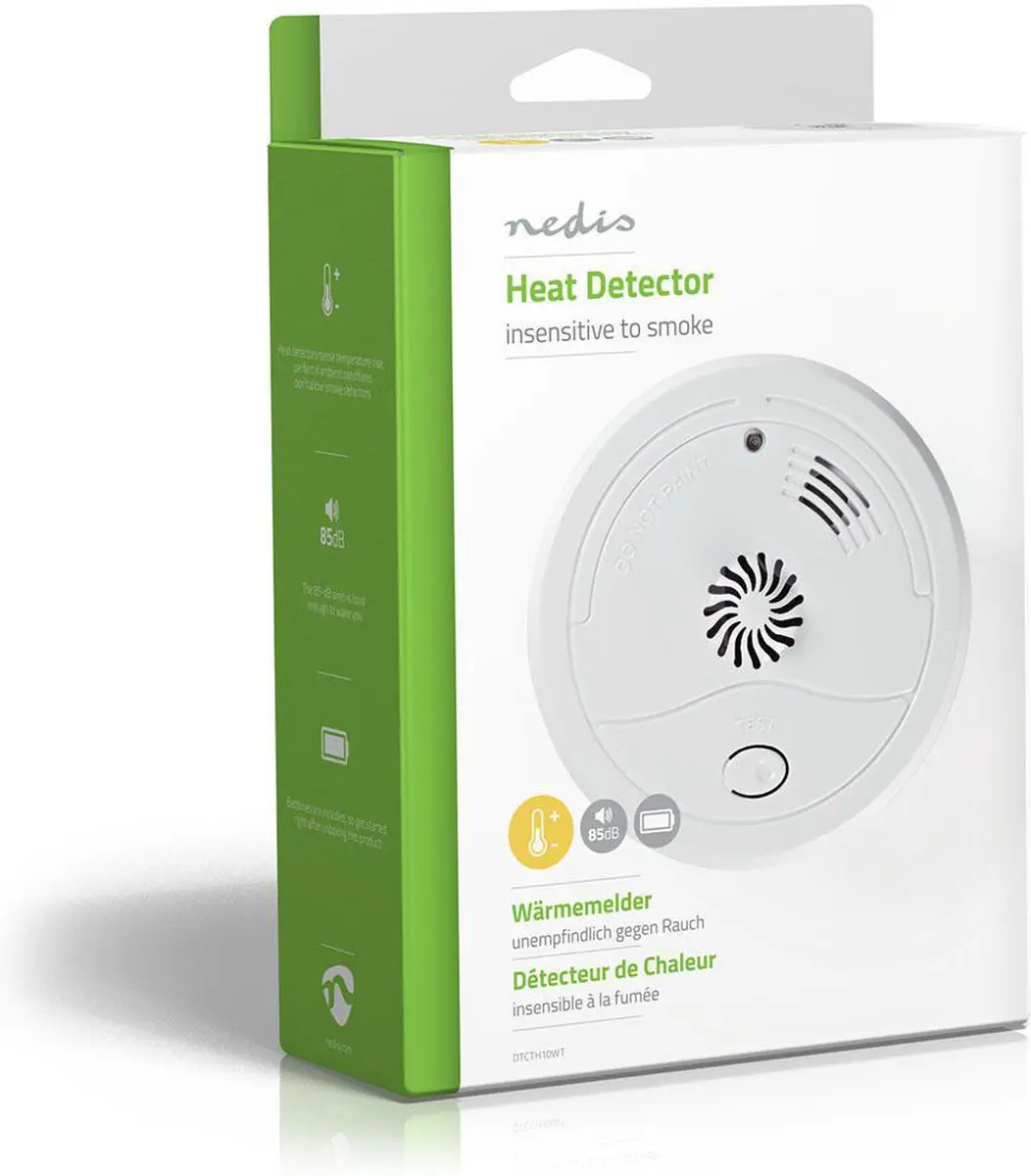 Nedis Hittemelder Wit - 1 Jaar batterij - 85 dB - afbeelding 6 van 6